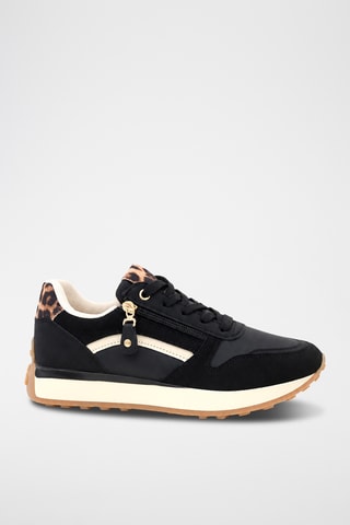 Zapatillas de cuña - Negro