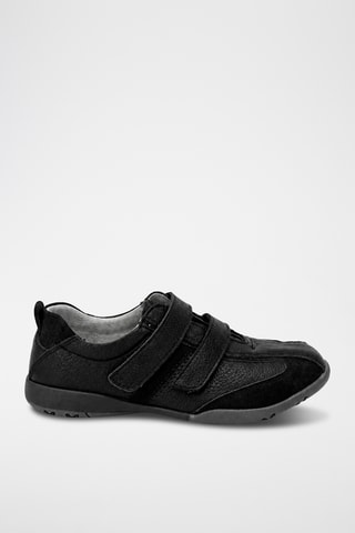 Zapatillas de piel - Negro