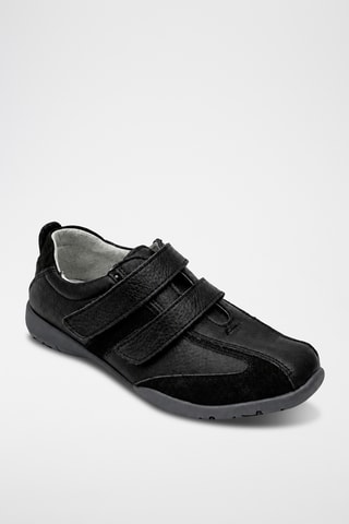 Zapatillas de piel - Negro