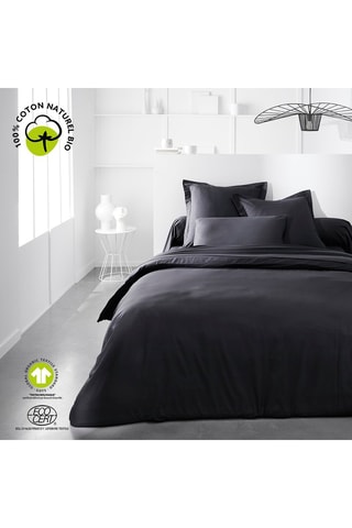 Sábana bajera de algodón orgánico 57 hilos/cm² Organic - Antracita