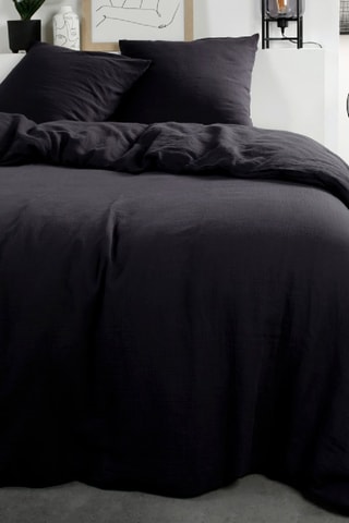 Parure de couette en coton 57 fils/cm² - Noir