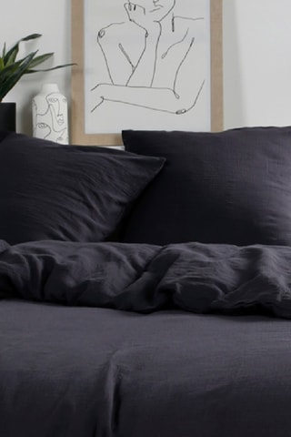 Parure de couette en coton 57 fils/cm² - Noir