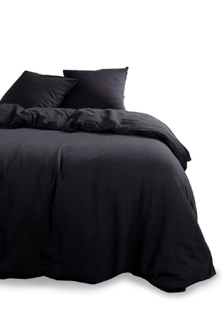 Parure de couette en coton 57 fils/cm² - Noir