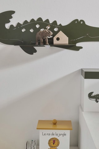 Estante mural 1 nivel - 60 x 11 x 20 cm - Verde