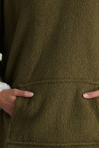 Sudadera manta con capucha Moka - Verde oscuro