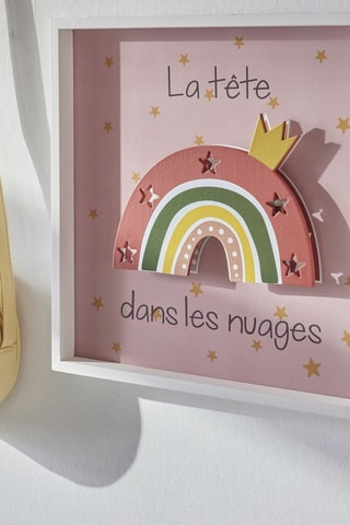 Adorno mural LED La Tête Dans les Nuages - Rosa - 30 x 30 x 3 cm