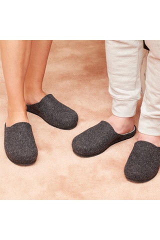 Zapatillas de casa de lana La Grisante - Gris