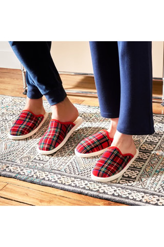 Zapatillas de casa de lana L'Écossaise - Rojo