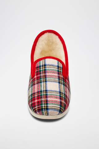 Zapatillas de casa de lana La Tartan - Rojo