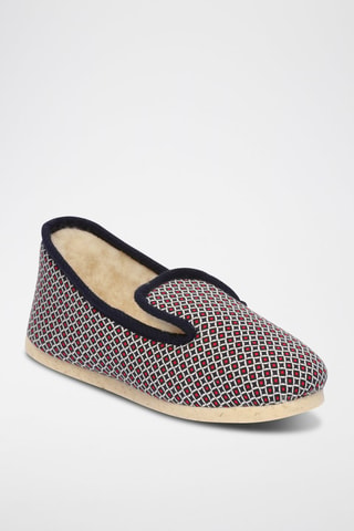 Zapatillas de casa Lamartine - Rojo y azul