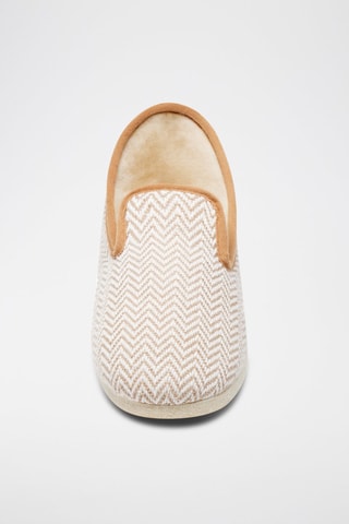 Zapatillas de casa de lana La Chevronnée beige - Beige