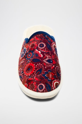 Zapatillas de casa de lana La mi hippie - Rojo
