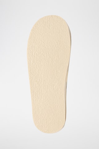 Zapatillas de casa de lana forradas La mi Côtelée - Beige
