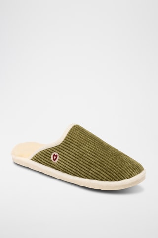 Sandalias de lana forradas La mi Côtelée - Verde