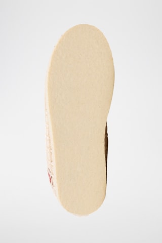 Zapatillas de casa de lana La Ravissante dorée - Blanco y dorado