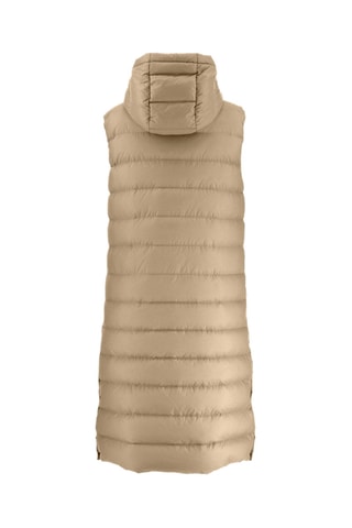 Doudoune longue droite à capuche Lola - Beige