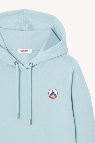 Sweat à capuche en coton biologique Livia - Bleu iceberg