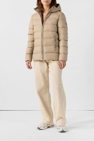 Doudoune droite à capuche Johanna - Beige