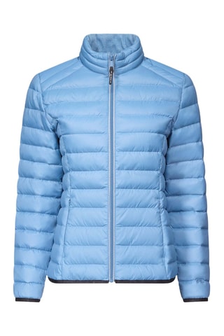 Doudoune légère avec détails en denim Jott x Denham Flight - Bleu délavé