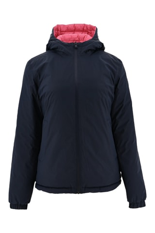 Doudoune réversible à capuche Vienne - Bleu marine et rose sauvage
