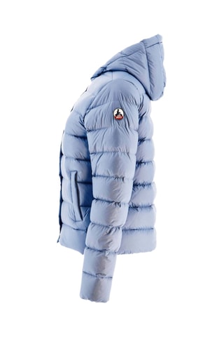 Doudoune droite à capuche Jane - Bleu délavé