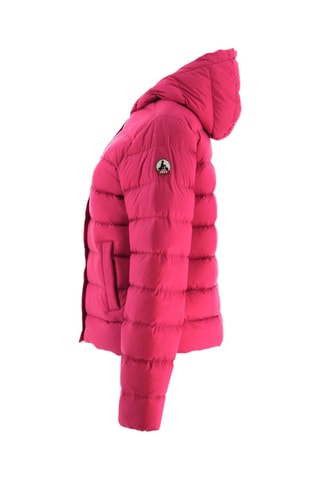 Doudoune droite à capuche Jane - Rose cerise