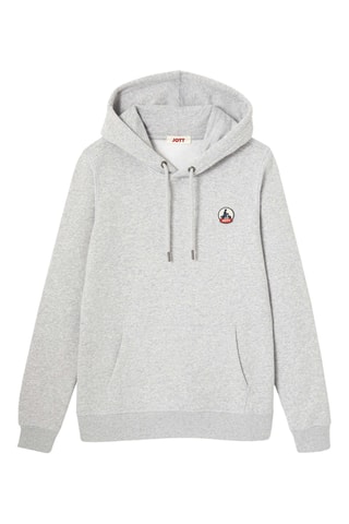 Sweat à capuche en coton biologique Livia - Gris chiné