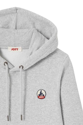 Sweat à capuche en coton biologique Livia - Gris chiné