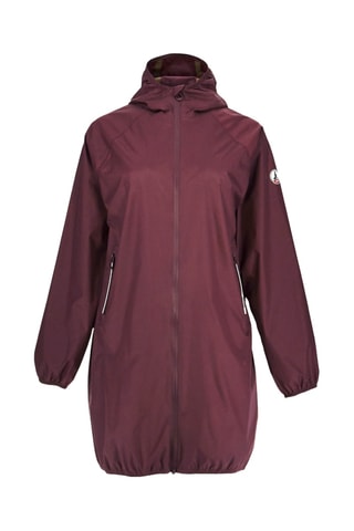 Veste longue à capuche Copenhagen - Aubergine