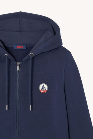 Sweat à capuche en coton biologique Oaxaca - Bleu marine