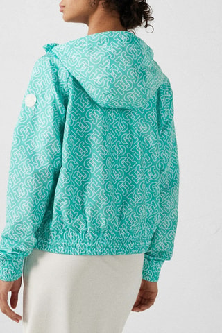 Coupe-vent léger à capuche Alize Monogram -Lagon