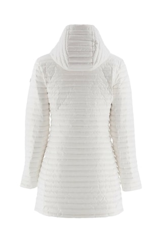 Doudoune ultralégère longue réversible Astrid - Bleu marine et blanc