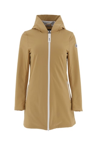 Veste longue coupe-vent stretch Sophia - Taupe