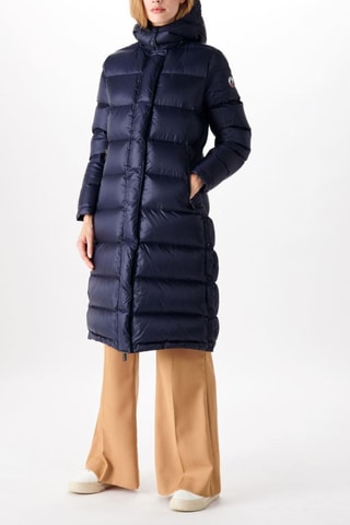 Doudoune longue à capuche Grand Froid Karachi - Bleu marine