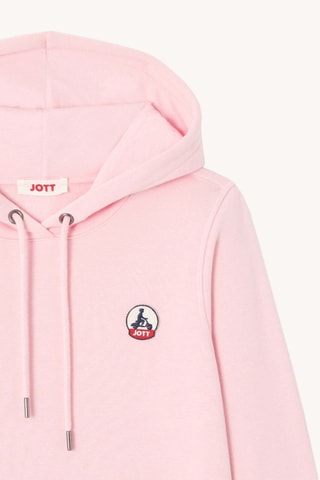 Sweat à capuche en coton biologique Livia - Rose pêche