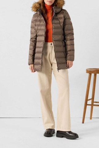 Doudoune mi-longue Grand Froid Perle - Taupe