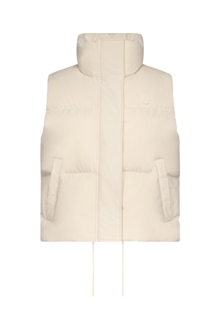 Doudoune courte sans manches esprit 'Puffer' Shanghai - Ivoire