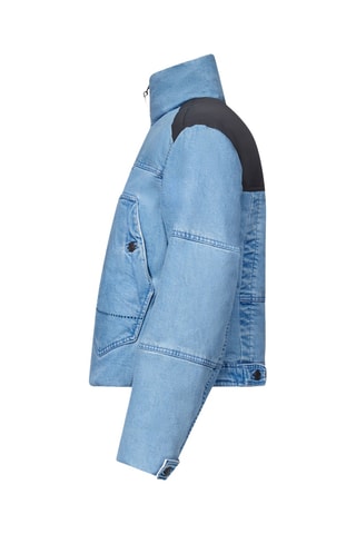Doudoune courte esprit 'Puffer' en denim Jott x Denham Aero - Jeans Clair