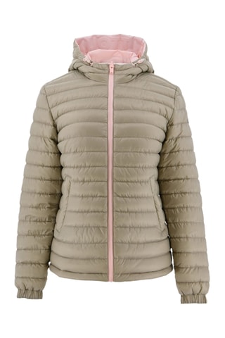 Doudoune réversible à capuche Vienne - Rose doux et beige