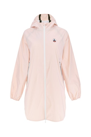 Veste longue à capuche Copenhagen - Rose doux