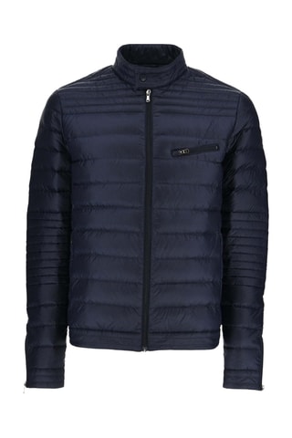 Doudoune coupe motard David - Bleu marine