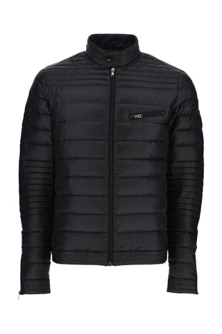 Doudoune coupe motard David - Noir