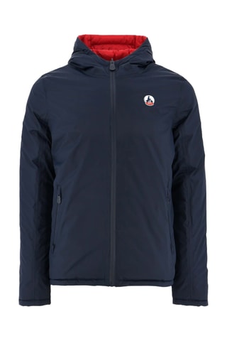 Doudoune réversible à capuche Bergen - Bleu marine et rouge