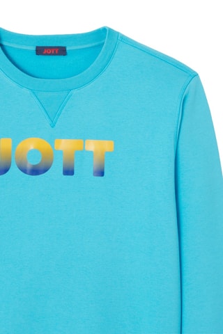 Sweat en coton biologique Braga Braga Logo - Bleu Heaven