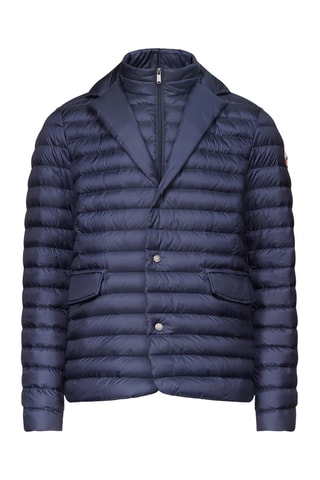 Doudoune blazer à plastron Jean - Bleu marine