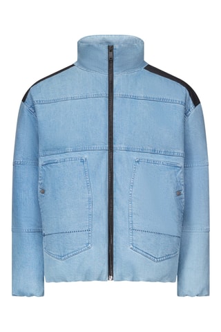 Doudoune esprit 'Puffer' en denim Jott x Denham Aero - Jeans Clair