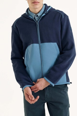 Veste hybride en polaire Greg - Bleu marine