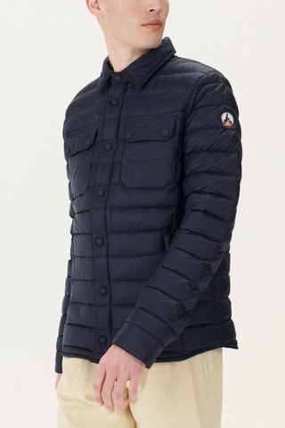 Doudoune légère col chemise Cris - Bleu marine