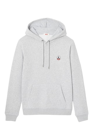 Sweat à capuche en coton biologique Mataro - Gris chiné