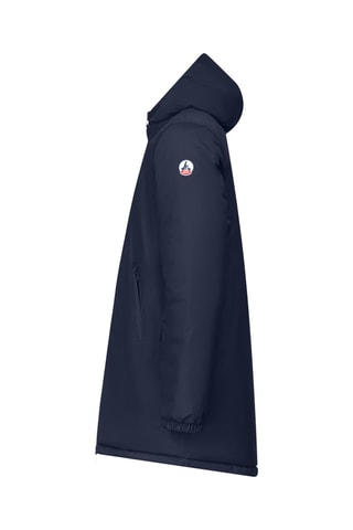 Doudoune longue réversible à capuche Amsterdam 2.0 - Bleu marine et bleu délavé